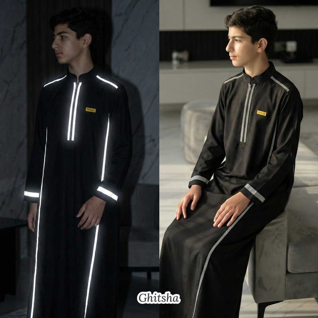 Abdurrahman | Jubah Habib Menyala by VICKZTHA | Gamis Arab Pria Premium Bercahaya - Anak & Remaja